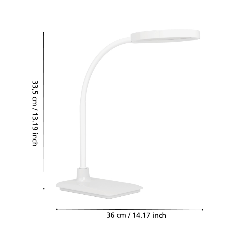 Eglo - LED Aptumšojama elastīga galda lampa LED/5,5W/230V 2700/4000/6500K balta