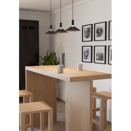 Eglo - LED RGBW dimējama lustra uz troses 3xLED/7,5W/230V 2700-6500K melna