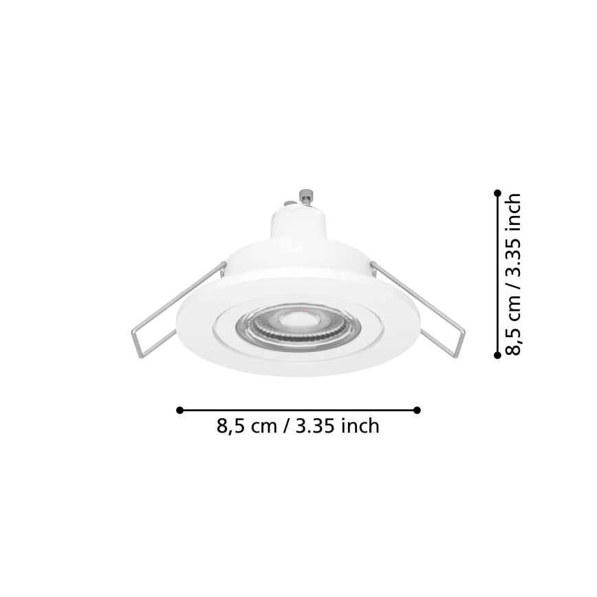 Eglo - LED vannas istabas iebūvējamais spota gaismeklis 1xGU10/4,5W/230V IP44 balts