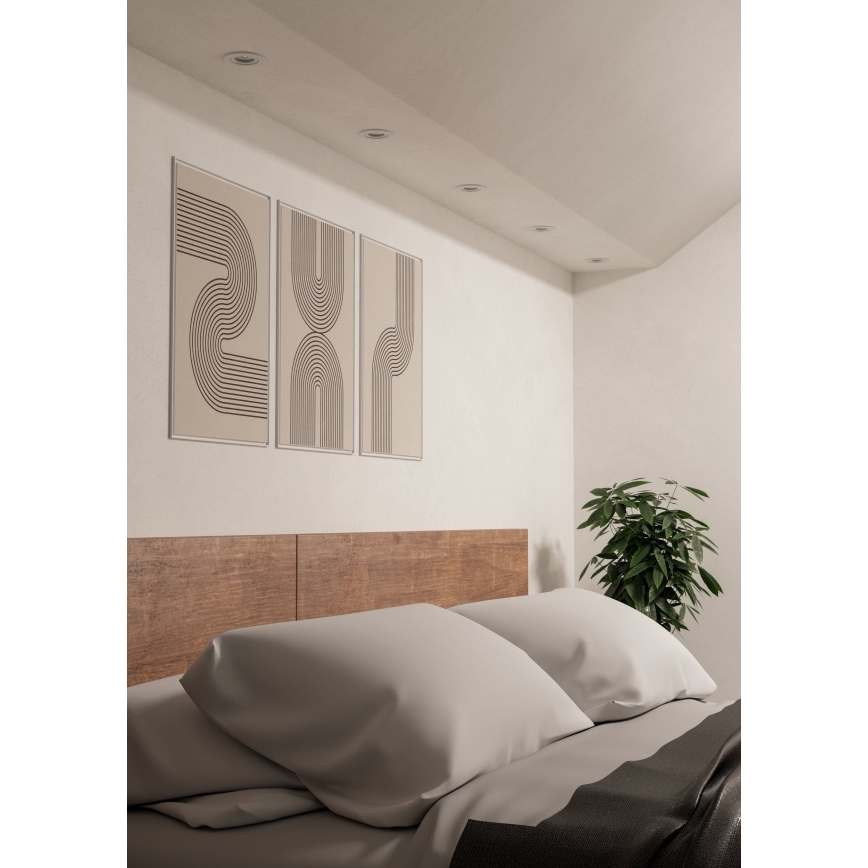 Eglo - Komplekts 3x LED iebūvējami griestu spotgaismekļi 1xGU10/4,5W/230V balti