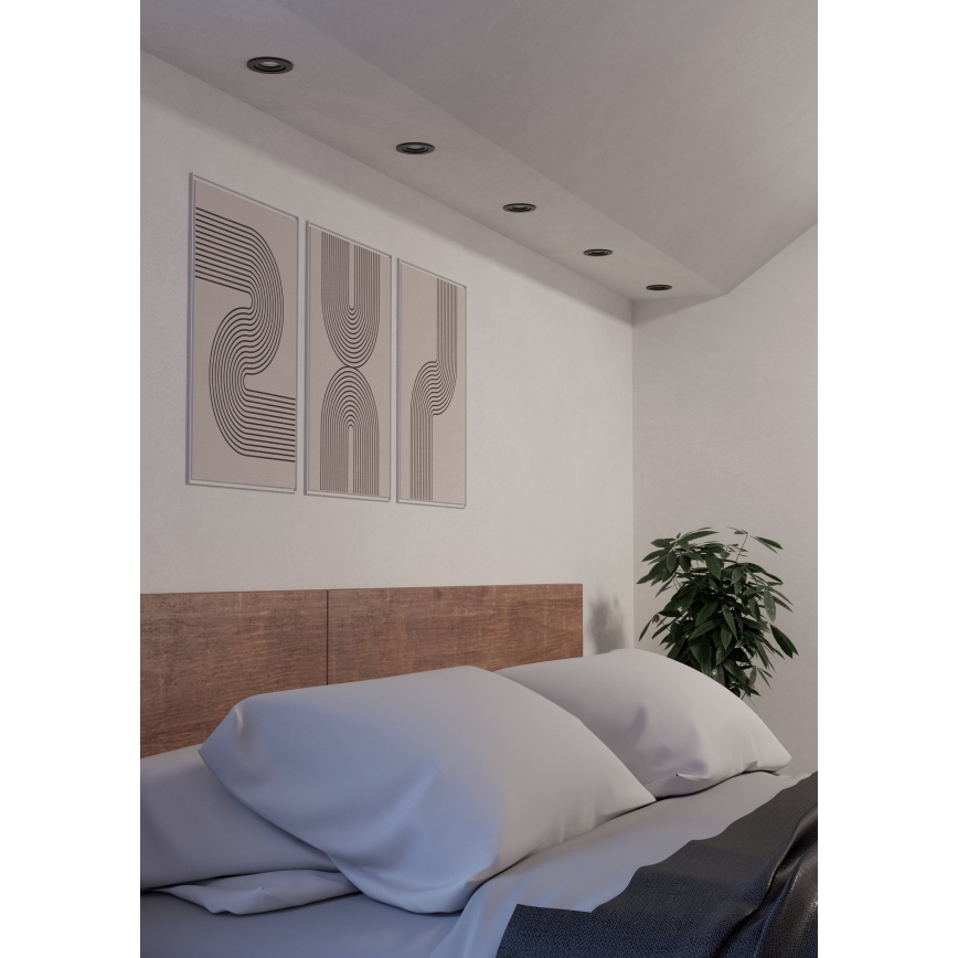 Eglo - LED iebūvējamais spotgaismeklis 1xGU10/4,5W/230V melns