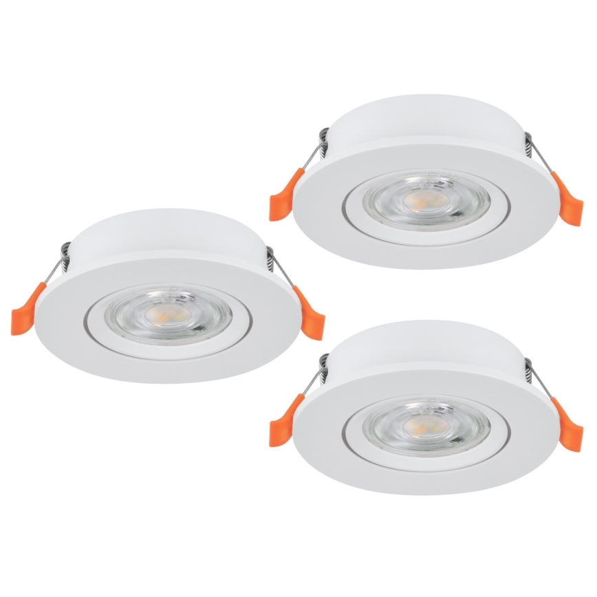 Eglo - komplekts 3x iebūvējamie LED griestu prožektori LED/4,8W/230V 2700/4000/6500K balti
