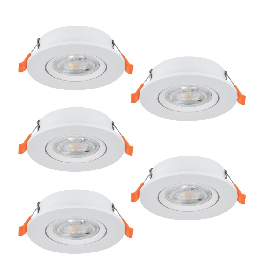 Eglo - Komplekts 5x iebūvējami LED virziena gaismekļi LED/4,8W/230V 2700/4000/6500K balti