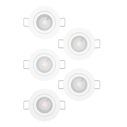 Eglo - Komplekts 5x iebūvējami LED virziena gaismekļi LED/4,8W/230V 2700/4000/6500K balti