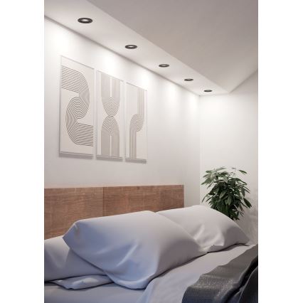 Eglo - LED ieliekamais virziena gaismeklis LED/4,8W/230V 2700/4000/6500K melns