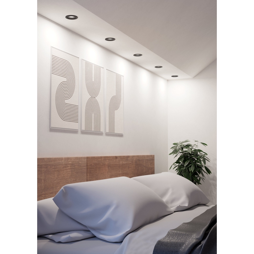 Eglo - LED ieliekamais virziena gaismeklis LED/4,8W/230V 2700/4000/6500K melns