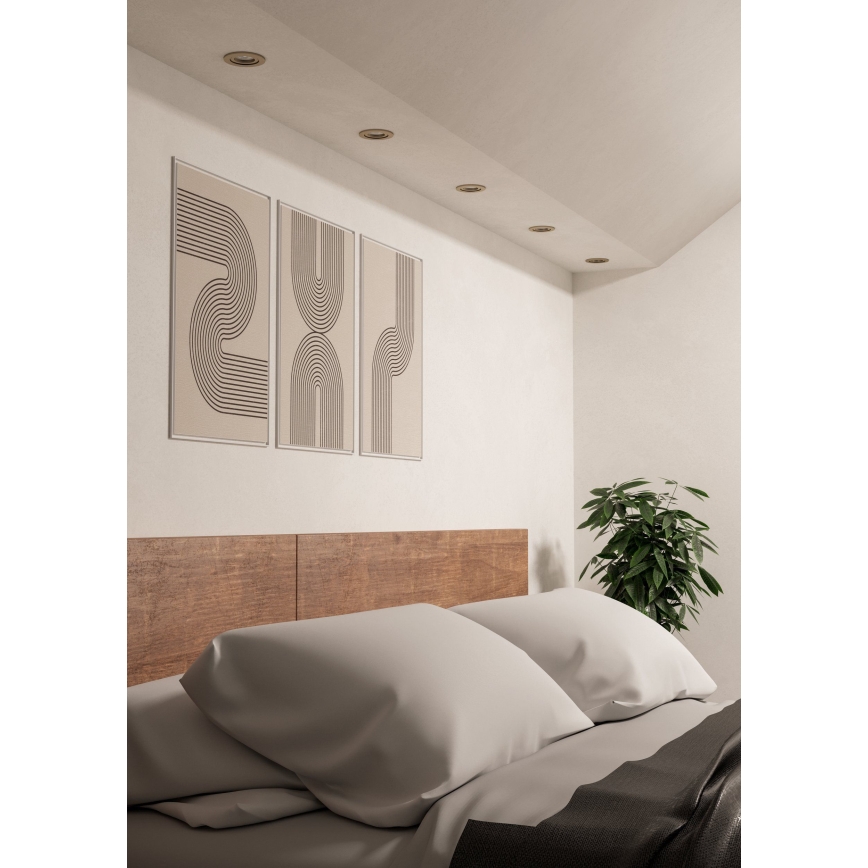 Eglo - Komplekts 3x LED iebūvējams griestu punktveida gaismeklis LED/4,8W/230V 2700/4000/6500K matēts hroms