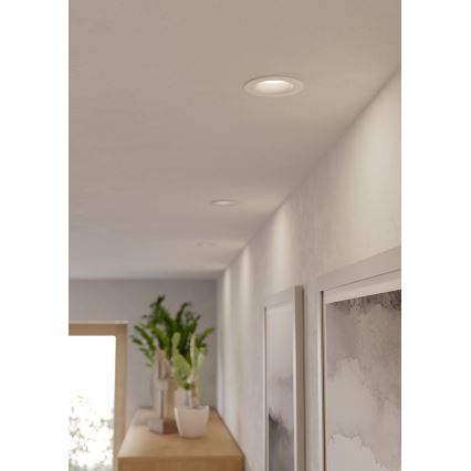 Eglo - LED iebūvējamais vannas istabas griestu gaismeklis LED/4,9 W/230 V, 2700/4000/6500 K (regulējama krāsu temperatūra), Ø 8,8 cm, IP65, balts