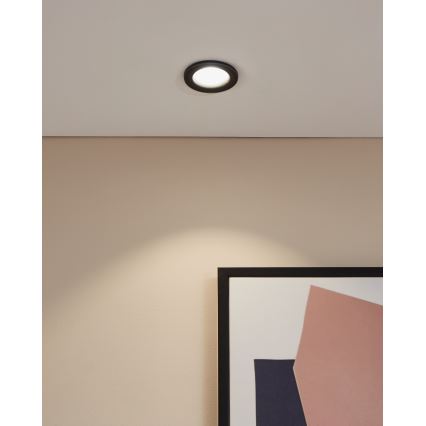 Eglo - LED vannas istabas iebūvējamais griestu gaismeklis LED/4,9W/230V 2700/4000/6500K Ø 8,8 cm IP65 melns
