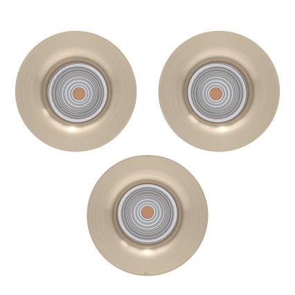 Eglo - Komplekts (3x) iebūvējami LED gaismekļi ar regulējamu spilgtumu LED/4,8W/230V Ø 8,8 cm matēts hroms