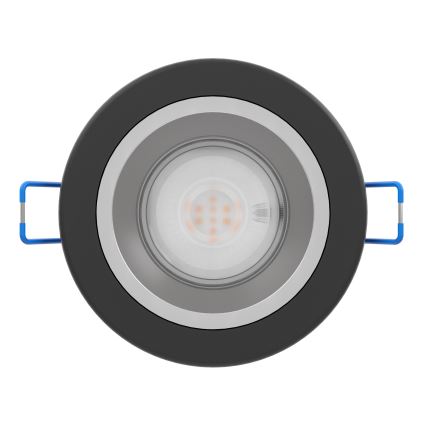 Eglo - LED ar regulējamu spilgtumu vannas istabas iebūvējamais griestu gaismeklis LED/4,8W/230V 2700/4000/6500K IP44 melns