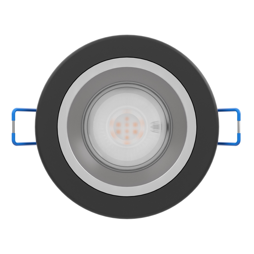 Eglo - LED ar regulējamu spilgtumu vannas istabas iebūvējamais griestu gaismeklis LED/4,8W/230V 2700/4000/6500K IP44 melns
