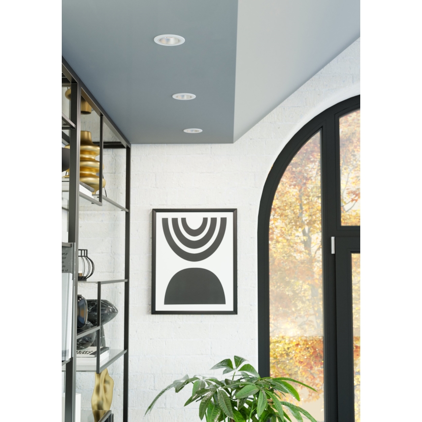 Eglo - Dimējams LED iebūvējamais vannas istabas griestu gaismeklis LED/4,8W/230V 2700/4000/6500K IP44 balta/zelta