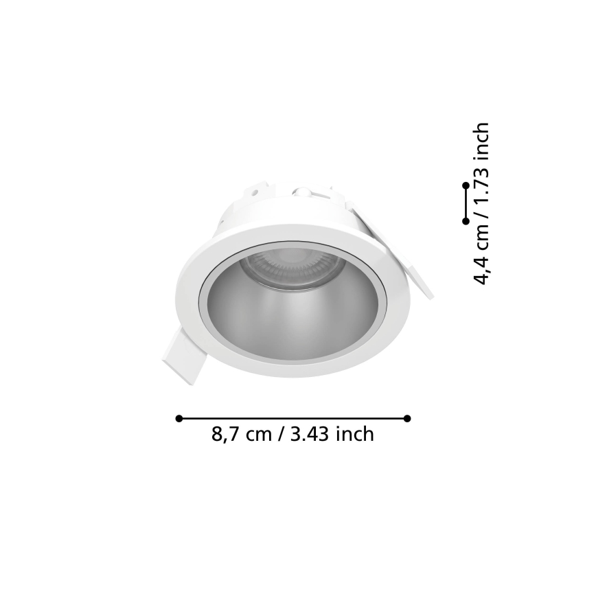 Eglo - Dimējams LED iebūvējamais vannas istabas griestu gaismeklis LED/4,8W/230V 2700/4000/6500K IP44 balta/zelta