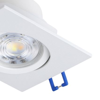 Eglo - KOMPLEKTS 3x dimmējami iebūvējamie LED griestu gaismekļi LED/6,4W/230V 8,8x8,8 cm balti