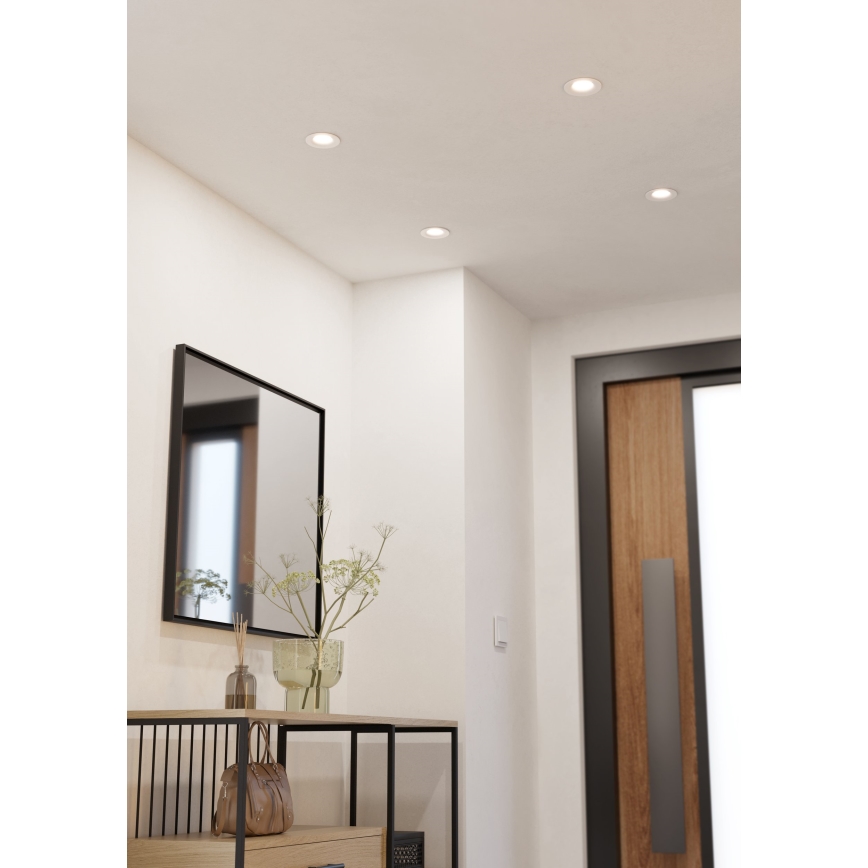 Eglo - LED dimējams iebūvējamais griestu gaismeklis LED/6,4W/230V Ø 8,8 cm balts