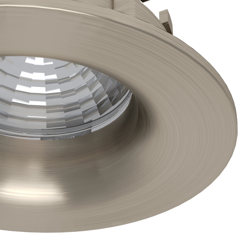 Eglo - 3x LED komplekts spilgtuma regulējams iebūvējamais griestu gaismeklis LED/6,4W/230V diam. 8,8 cm matēts hroms