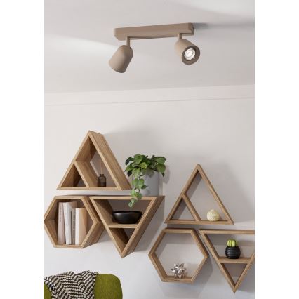Eglo - Virziena gaismeklis 2xGU10/10W/230V bēšs