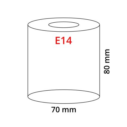 Eglo 90858 - Abažūrs lustrai, galda lampai, griestu lampai un starmetim MY CHOICE E14 d. 7 cm melna un balta