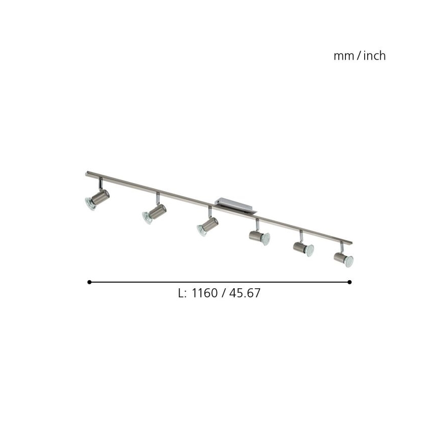 EGLO - Griestu gaismeklis 6xGU10/LED/3W