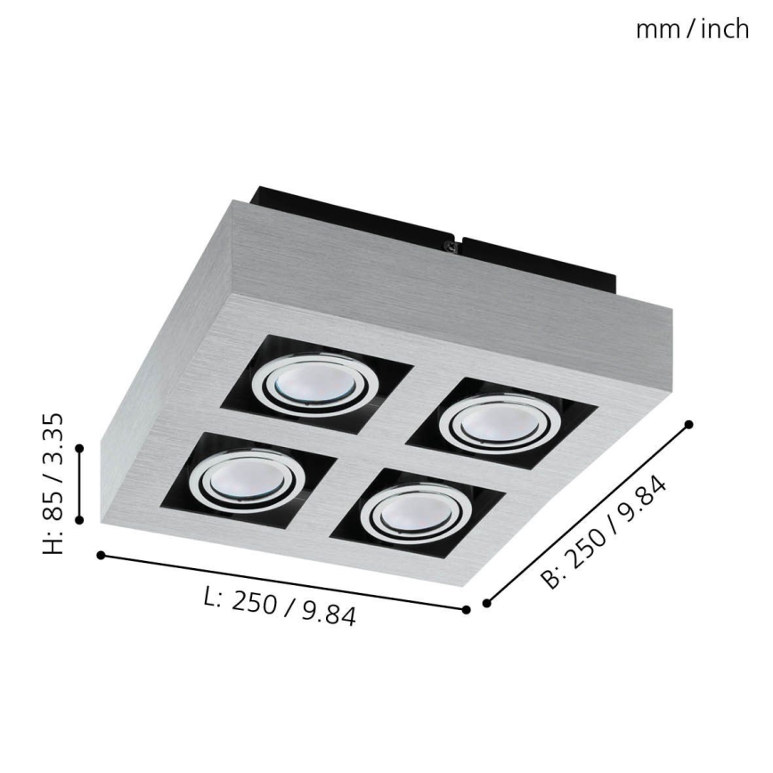 Eglo - LED Starmetis 4xGU10-LED/5W/230V