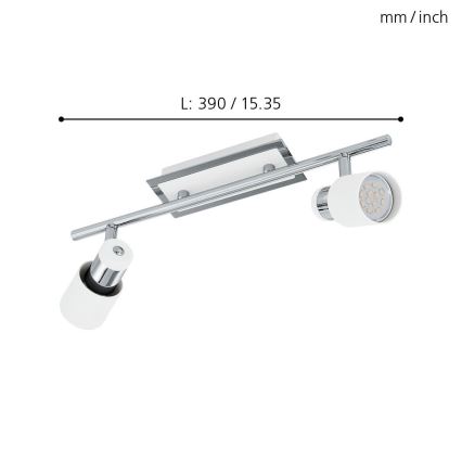 Eglo - LED starmetis 2xGU10-LED/5W/230V