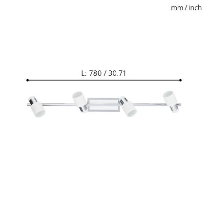 Eglo - LED starmetis 4xGU10-LED/5W/230V