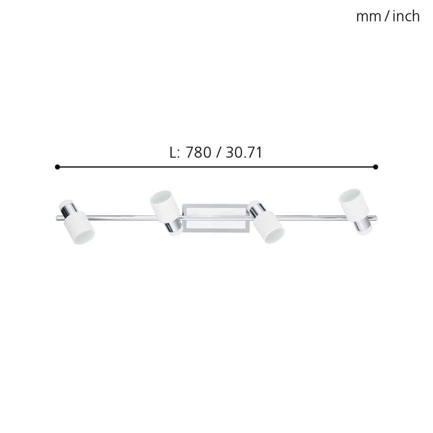 Eglo - LED starmetis 4xGU10-LED/5W/230V