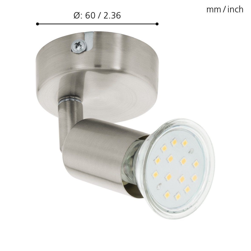 Eglo - LED Sienas starmetis LED 1xGU10/2,8W/230V