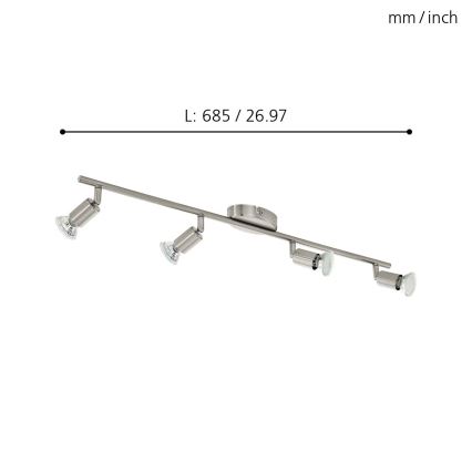 Eglo - LED starmetis 4xGU10-LED/2,8W/230V
