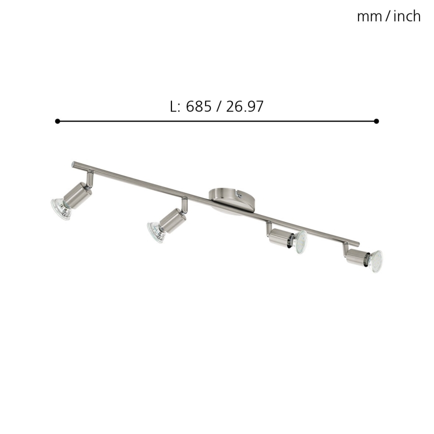 Eglo - LED starmetis 4xGU10-LED/2,8W/230V