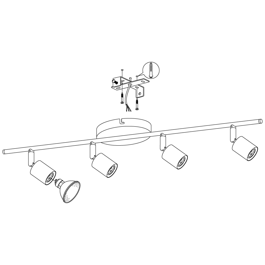 Eglo - LED starmetis 4xGU10-LED/2,8W/230V