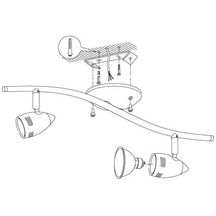 Eglo - LED Starmetis 2xGU10-LED/3W/230V