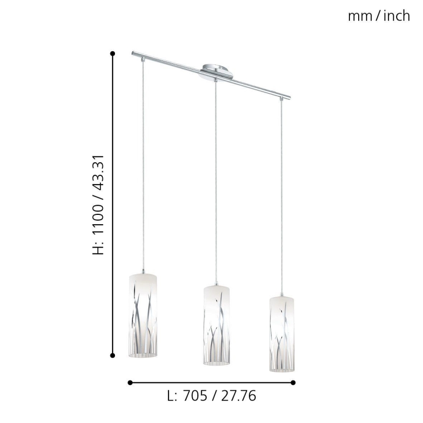 Eglo - Piekarama lampa 3xE27/60W/230V