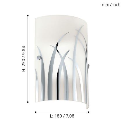 Eglo - Sienas lampa 1xE14/42W/230V