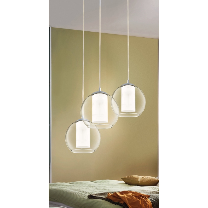 Eglo 92762 - Lustra uz troses BOLSANO 3xE27/60W