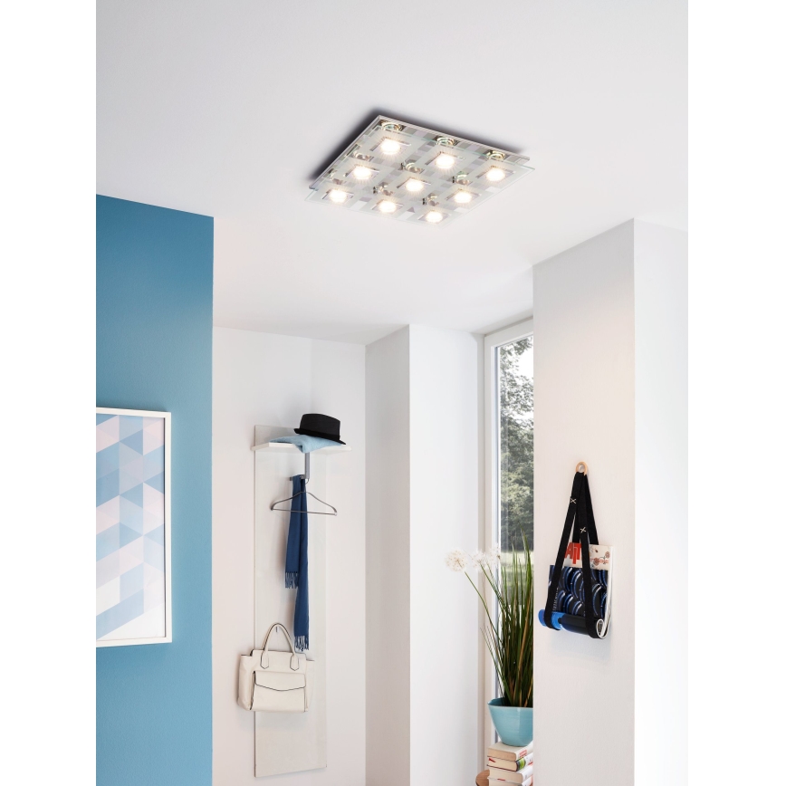 Eglo - LED Griestu lampa 9xGU10/3W/230V