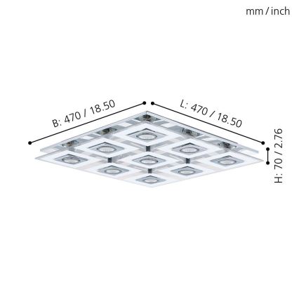 Eglo - LED Griestu lampa 9xGU10/3W/230V