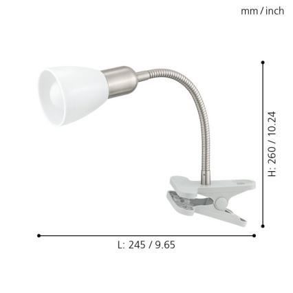 Eglo 92932 - LED lampa ar klipu DAKAR 3 1xE14/4W/230V