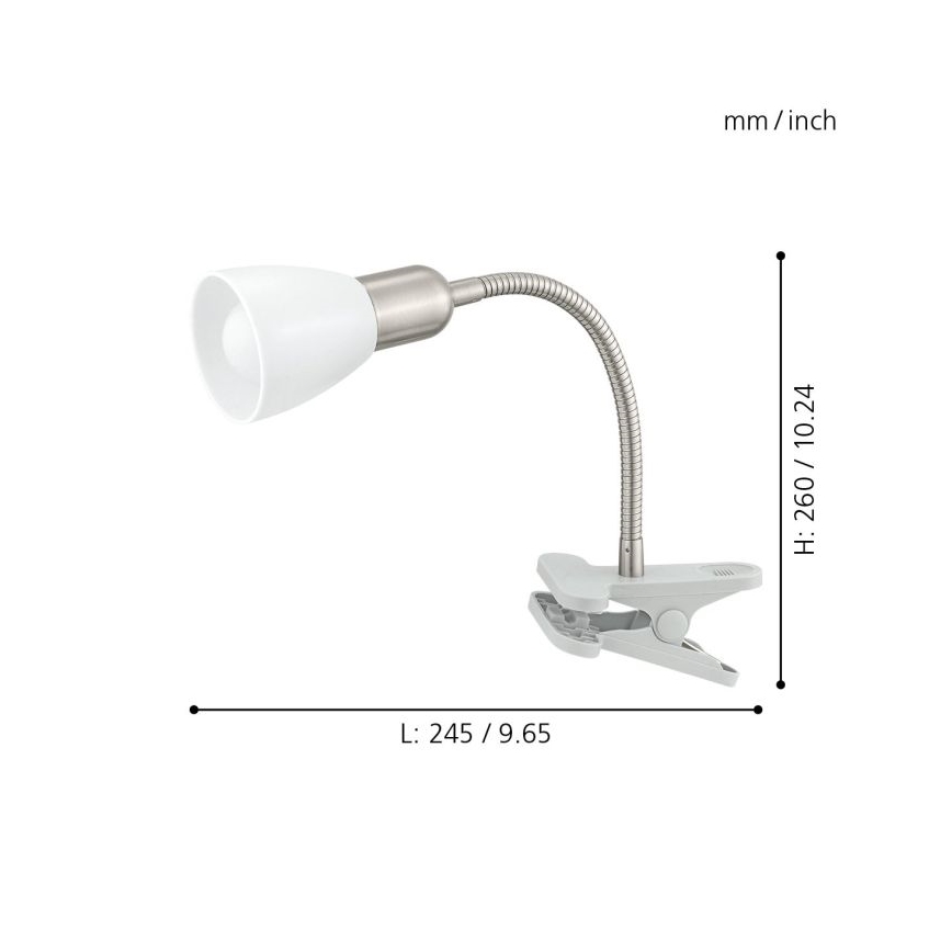 Eglo 92932 - LED lampa ar klipu DAKAR 3 1xE14/4W/230V