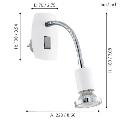 EGLO - LED lampa 1xGU10/2,5W LED