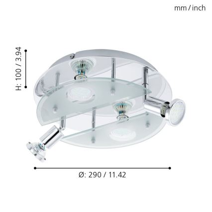 EGLO - LED griestu gaismeklis 4xGU10/3W