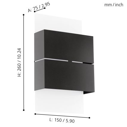 Eglo - LED āra apgaismojums 2xLED/2,5W/230V IP44