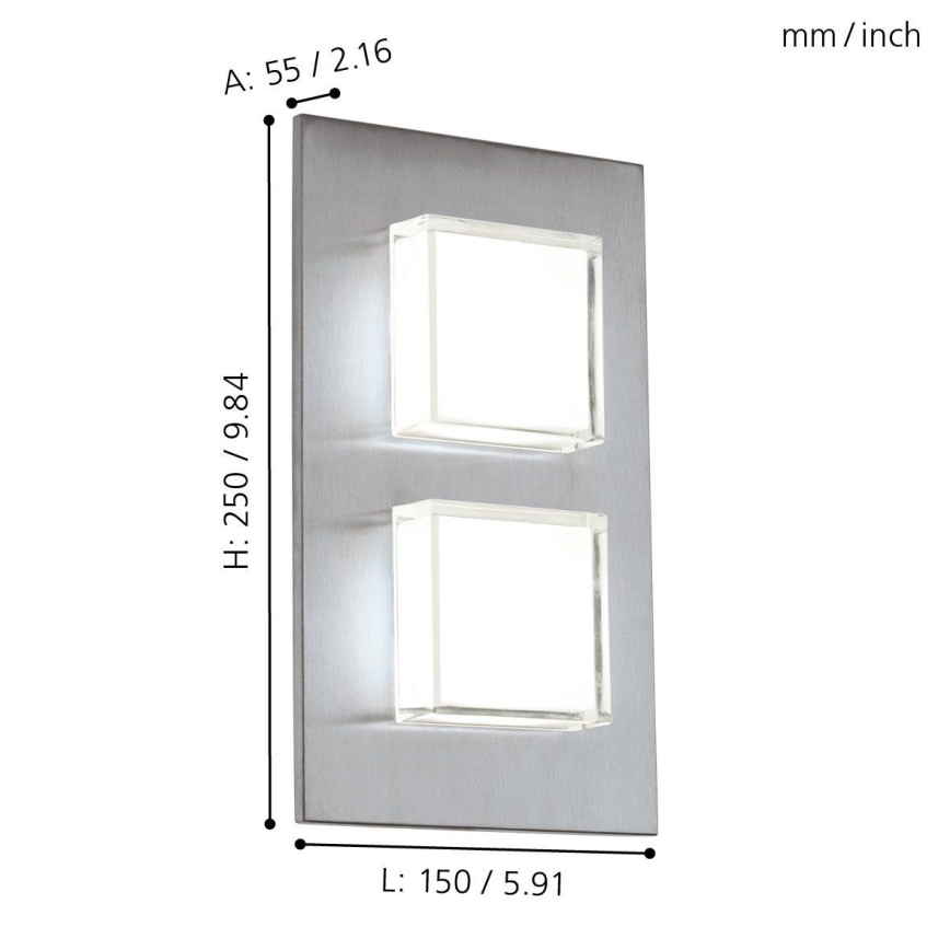 Eglo 93365 - LED āra sienas gaismeklis PIAS 2xLED/2.5W/230V