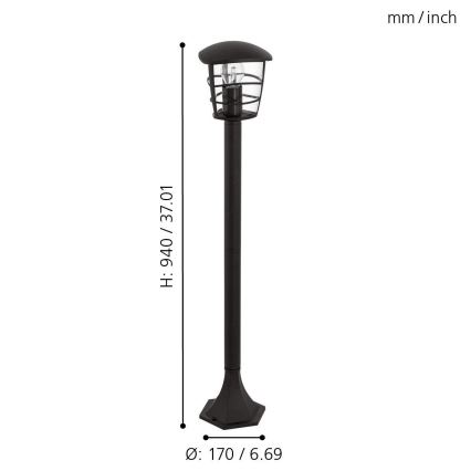 Eglo - LED Āra lampa E27/8,5W/230V IP44