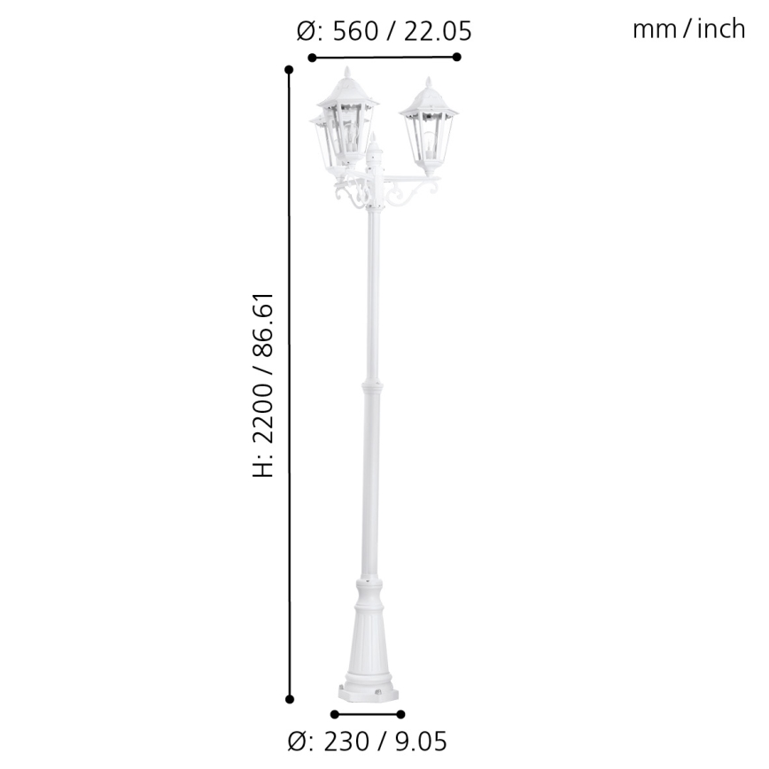 Eglo Āra lampa 3xE27/60W/230V IP44