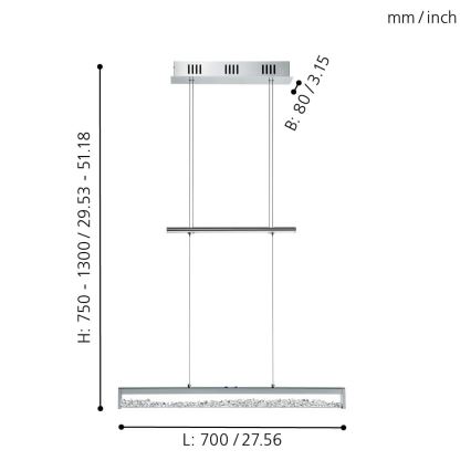 Eglo - LED aptumšojams gaismeklis LED/24W/230V