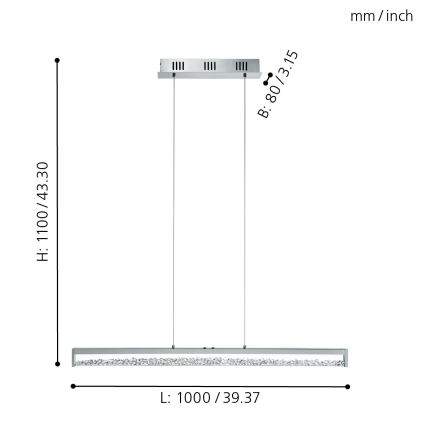 Eglo - LED aptumšojams gaismeklis LED/32W/230V