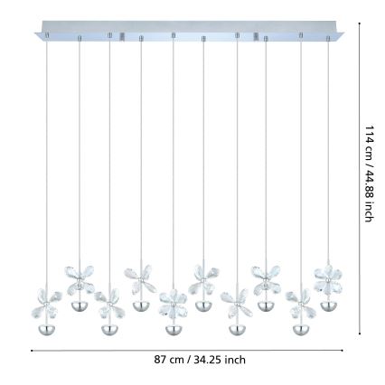 Eglo - LED lustra uz kabeļa LED/25W/230V