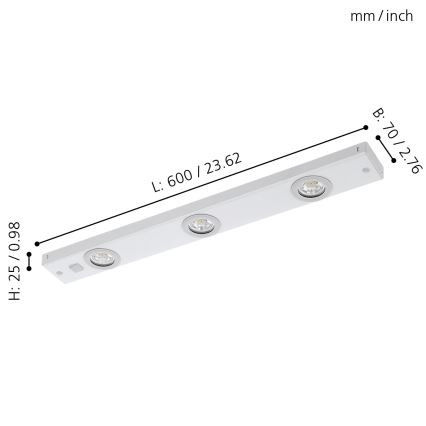 Eglo - LED Starmetis 3xLED/2.3W/230V